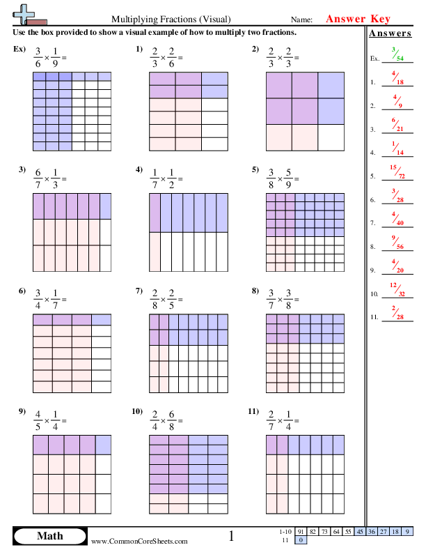 Fraction Worksheets